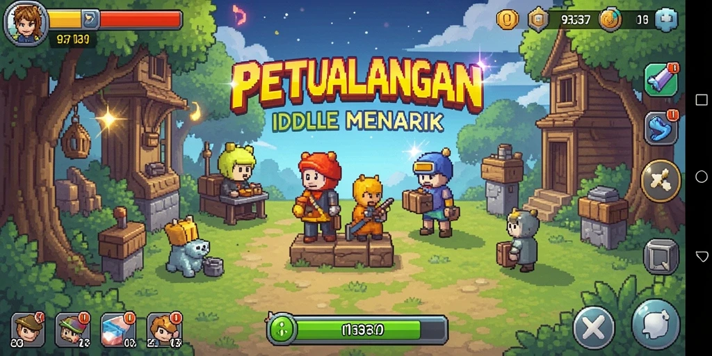Tampilan gameplay mendebarkan dari 93337 dengan elemen Idle yang menarik.