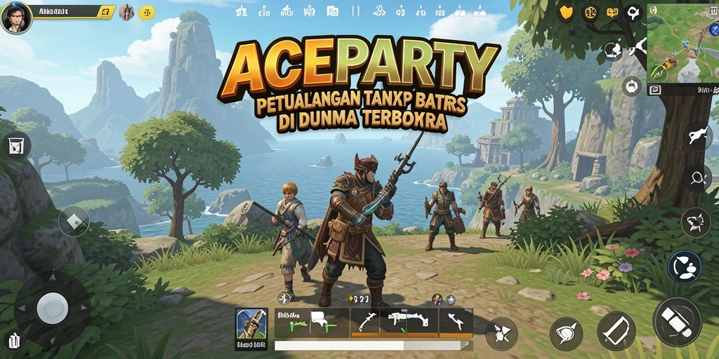 Tampilan gameplay menarik di dunia terbuka ACEPARTY.