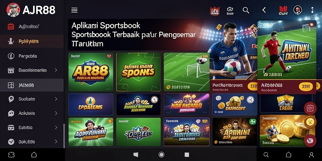Tampilan utama AJR88 dengan fitur taruhan olahraga.