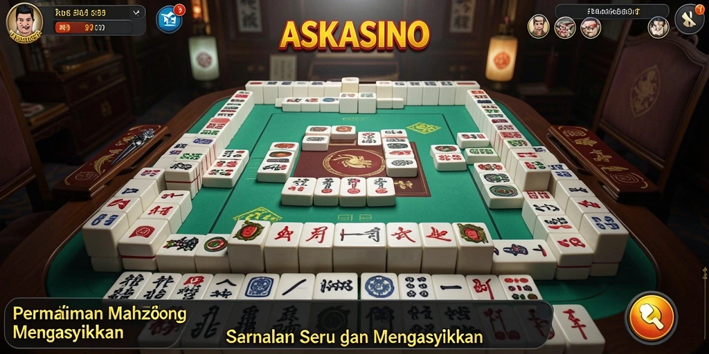 Screenshot dari gameplay seru dan menarik di ASKASINO Mahjong.