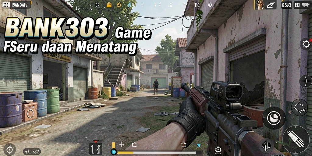 Tampilan gameplay epik dari BANK303 yang menampilkan pertempuran intens.
