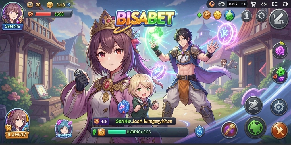 Tampilan gameplay menarik dari BISABET yang penuh warna.
