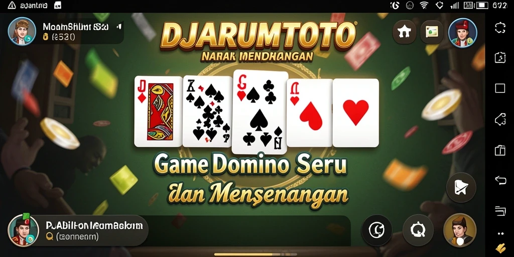 Screenshot dari gameplay DJARUMTOTO yang menampilkan aksi seru Domino.