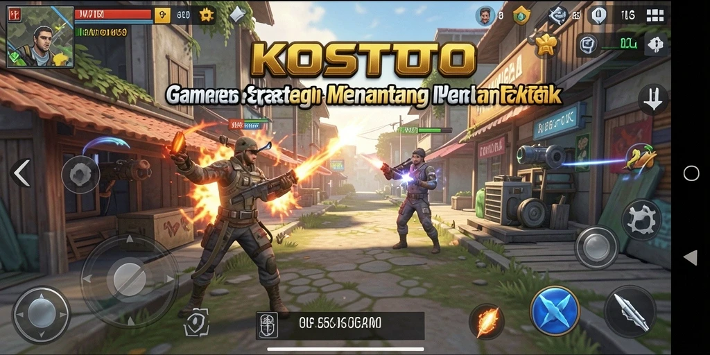 Tampilan gameplay menarik KOSTOTO yang penuh strategi.