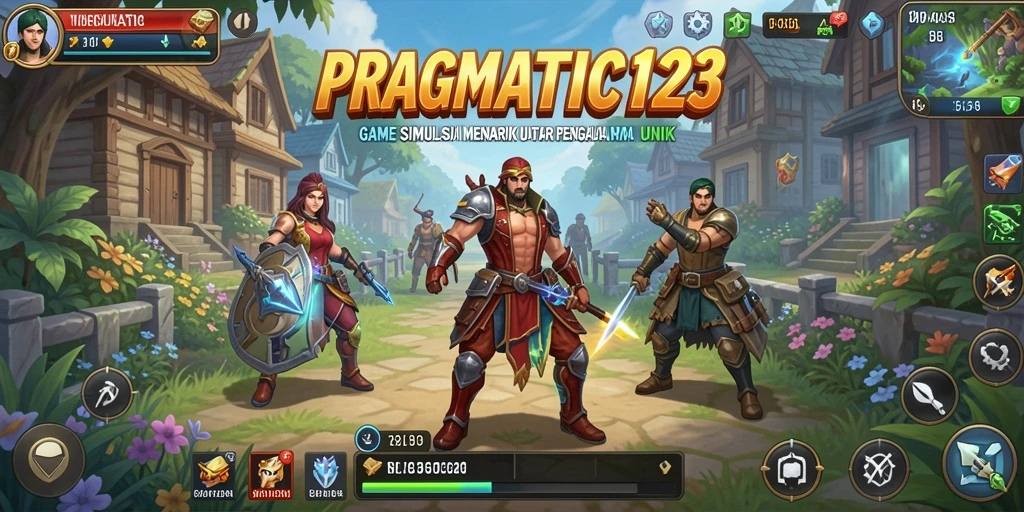 Tampilan gameplay menarik dari PRAGMATIC123 yang menunjukkan berbagai aktivitas simulasi.
