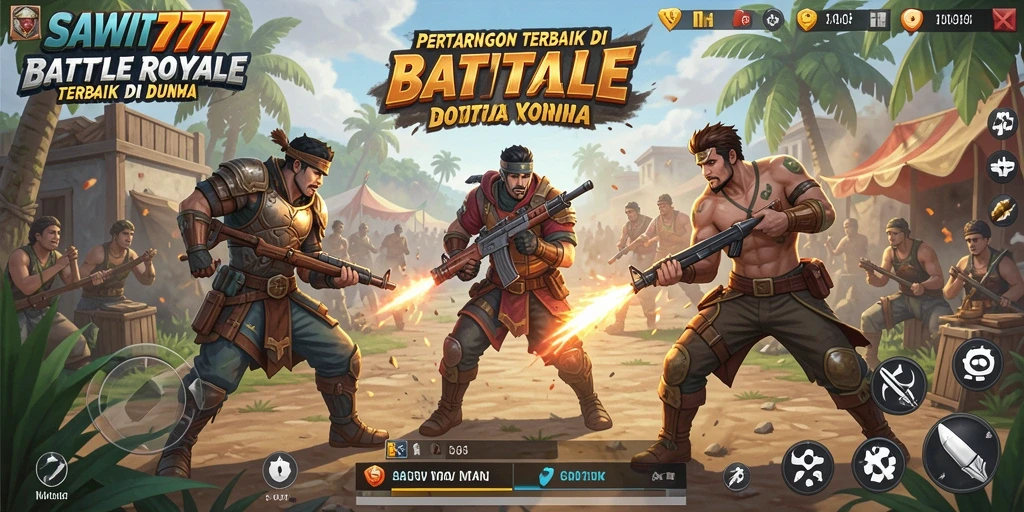 Gameplay seru SAWIT777 dalam pertempuran Battle Royale.