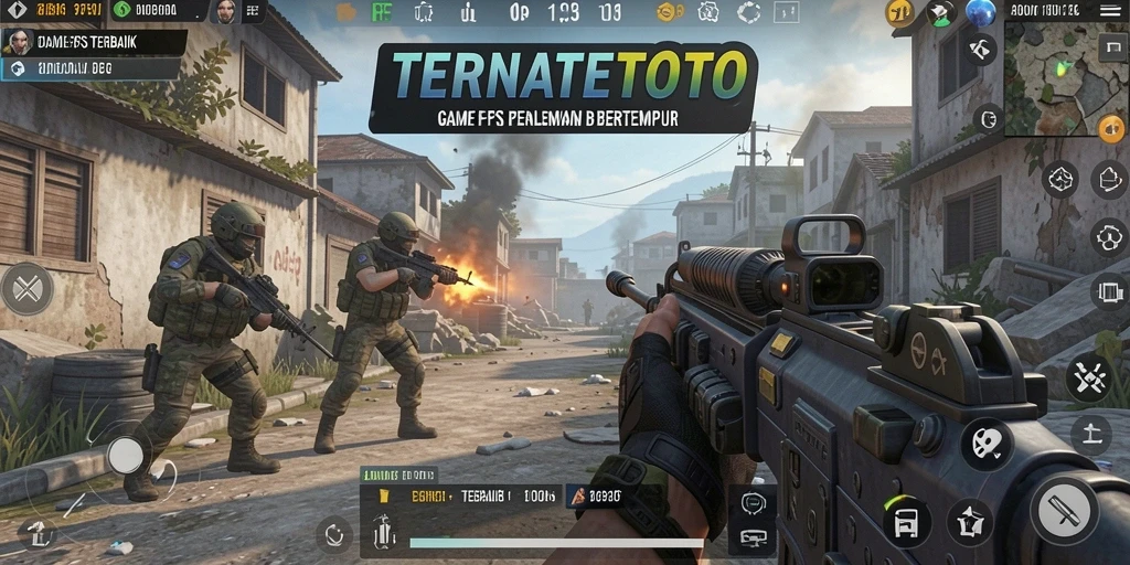 Screenshot gameplay TERNATETOTO menampilkan pertempuran yang intens.