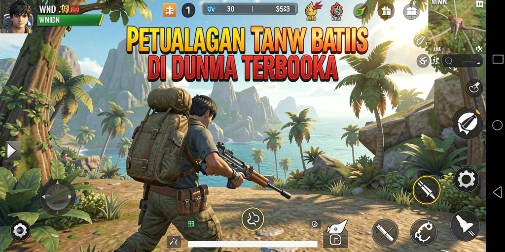 Screenshot gameplay WINIDN menunjukkan dunia terbuka yang menakjubkan.