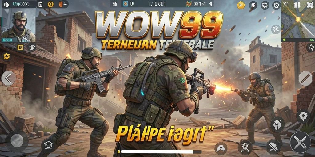 Tangkapan layar WOW99 menunjukkan aksi seru dalam pertempuran Battle Royale.
